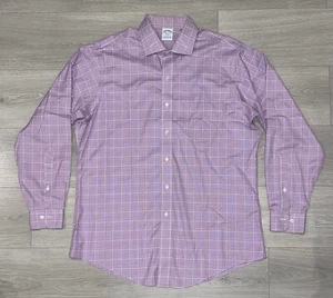 Brooks Brothers Shirt 346 Slim Fit Men's Non-Iron Purple 16.5-4/5 - Picture 1 of 12