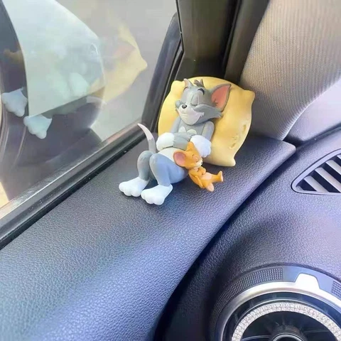 Disney Sleeping Tom & Jerry Figure Figurine Cake Car Ornament Toy Doll 9-10cm Cover