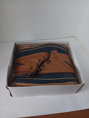 Botas De Colección Sporto Thermolite Pato Talla 7 Nuevas Corea Cuero Goma Azul Marino Foto 1 de 4