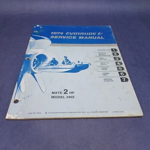 1974 Evinrude 5011 Service Manual Mate 2 HP Model 2402 OMC - Picture 1 of 5