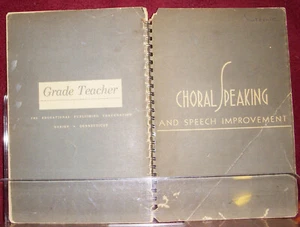 Choral Speaking And Speech Improvement 1945 Talking Vintage Education - Picture 1 of 11