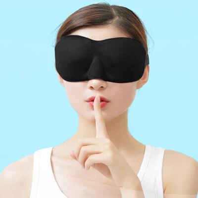 Travel 3D Eye Mask Sleep Soft Padded Shade Cover Rest Relax Sleeping Blindfold - Image 1 of 4
