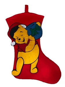 Disney Winnie The Pooh Felt Christmas Stocking Red Hunny Pot - Picture 1 of 6