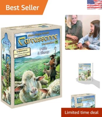 Enhance Carcassonne com expansão de colinas e ovelhas - Gerencie ovelhas e vinhedos - Imagem 1 de 4