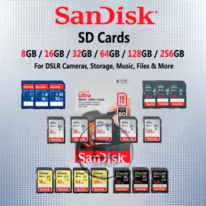 SanDisk SD Card Memory Cards Extreme Ultra Pro Fast Read Digital Camera 4K DSLR - Picture 1 of 23