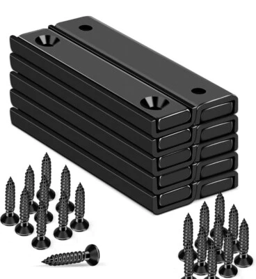 LOVIMAG Neodymium Rectangular Pot Magnets 80lbs, 60x13.5x5mm Strong Bar Magnets