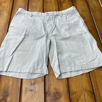 Izod Mens Sz 36w Saltwater Chinos Linen Cotton Tan 9” Inseam Shorts - Image 1 of 4