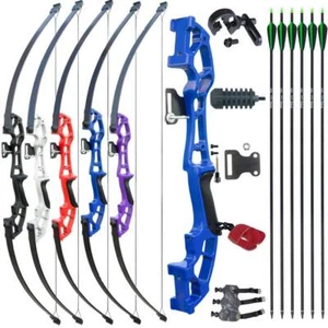 Archery Takedown Recurve Bow Hunting Target Set Practice Longbow Right Hand - Picture 1 of 30