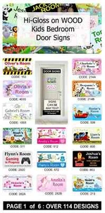 Kids Birthday Gift Door Signs Bedroom Room Plaques for Children Custom Names - Picture 1 of 12