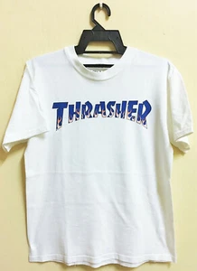 VINTAGE THRASHER MAGAZINE FLAME LOGO SKATEBOARD T-SHIRT PUNK ZORLAC ALVA SMA - Picture 1 of 2