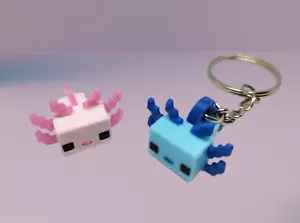 Minecraft Axolotl, Keychain or Figurine, 3D Printed - Picture 1 of 4