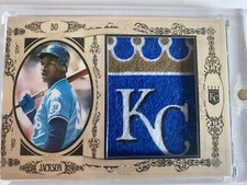 BO JACKSON KANSAS CITY ROYALS JERSEY/PATCH/RELIC CUSTOM MADE ART CARD 1 OF 1!