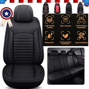 For Hyundai Luxury 3D PU Leather Car Seat Covers Premium Cushion Full Set Front - Picture 1 of 31