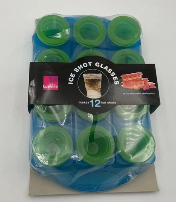 Vasos de chupito de hielo Lushlife con bandeja para servir hace 12 chupitos de hielo Foto 1 de 4