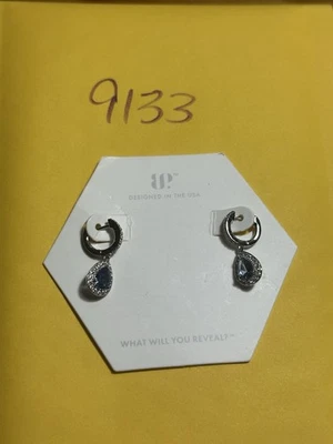 NIB Bomb Party Dangle Earring RBP5266 Anything But Ordinary LC Blue Topaz Rhod P - Image 1 of 4