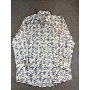 Vintage Eton Floral Button Up Shirt Mens 42/16.5 Long Sleeve Casual Retro Y2K - Picture 1 of 6