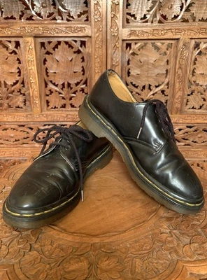 Винтажный Dr. Martens кожи Оксфорд черный 1461 сделано в Англии Великобритании 5 США W 7 M 6 - Изображение 1 из 4
