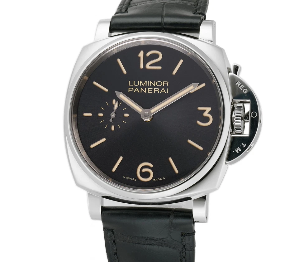 Officine Panerai Luminor Due 3 días acero esfera negra 2016 - PAM 00676 Foto 1 de 1