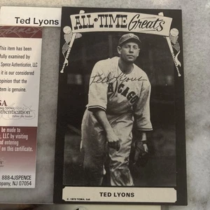 Ted Lyons signierte Postkarte TCMA All Time Greats Cubs Baseball JSA & GAI zertifiziert - Bild 1 von 4