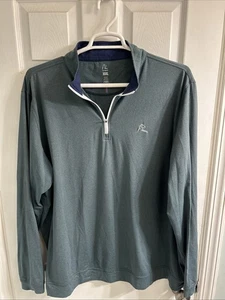 Rhoback Mens QZip 1/4 Zip Quarter-Zip Pullover Ponderosa Green 3XL XXXL NWOTs - Picture 1 of 5