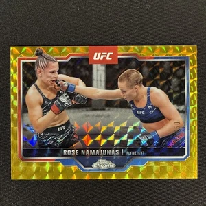 Rose Namajunas 2025 Topps UFC Chrome Gold Geometric Refractor /50 #89 - Picture 1 of 8