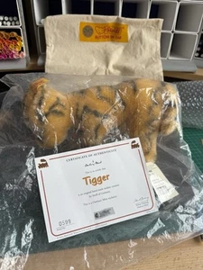 Steiff Tigger Disney Winnie the Pooh Mohair Figurine 8"/21 cm L - Picture 1 of 9