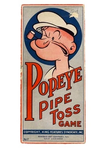 Vintage 1935 Rosebud Art No. 17 Popeye Pipe Toss Game With Box - Picture 1 of 6