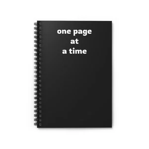 Ruled Line Spiral Notebook, One Page At A Time Journal, Blank Page Planner - Picture 1 of 5