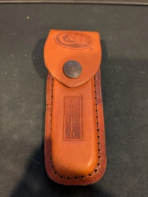 NEW CASE XX KNIFE SHEATH - TRAPPER BROWN LEATHER SHEATH #980 with CASE XX LOGO - Image 1 of 4