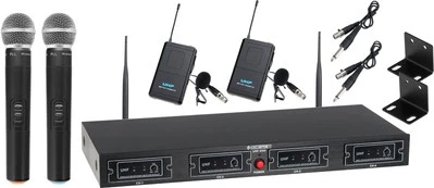 B-WARE DJ PA UHF FUNK MIKROFON SET WIRELESS MICROPHONE TASCHENSENDER LAVALIER - Bild 1 von 4