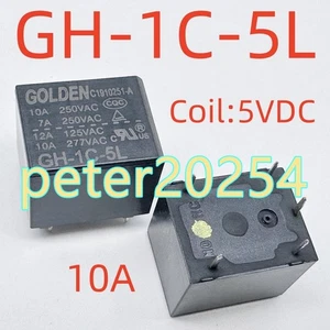 5PCS New GH-1C-5L Coil:5V-10A 5-pin Relay #TT - Picture 1 of 1