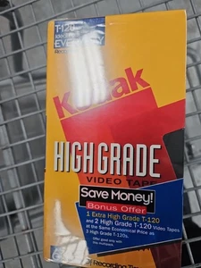 New 3-Pack of Kodak T-120 Blank VHS Tapes 6 Hours High Grade (2 High-1 Ex HG) - Picture 1 of 2