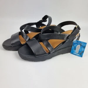 NEU Geox Damen Sandalen UK 4 schwarz Spherica Keilabsatz EUR 37 Schuhe bequem - Bild 1 von 9