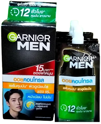 Garnier Men Oil Control сывороточный крем 7 мл x 6 питает жирную кожу 12 часов яркий - Изображение 1 из 4