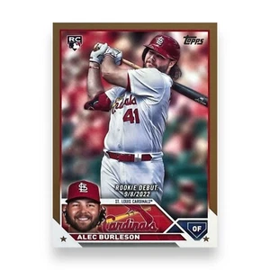 Tarjeta dorada de los Cardenales de San Luis debut radiocontrol serie actualización Topps 2023 de Alec Burleson - Imagen 1 de 2