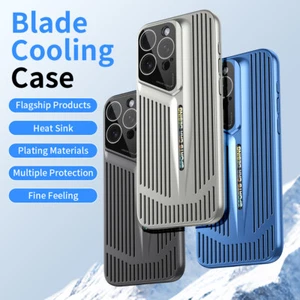 Custodia per iPhone 15 Pro Max 14 Plus 13 12 plating heat dissipating custodia protettiva  - Foto 1 di 23