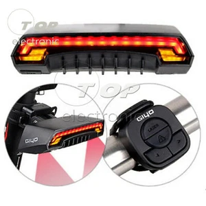 Bicycle Bike Rear LED Tail Light Wireless USB Remote Control Turn Signals laser - Picture 1 of 15