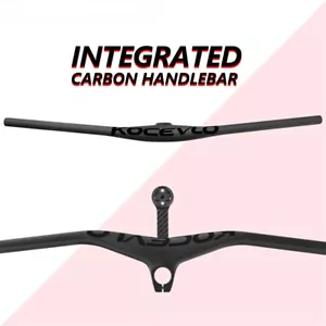-17 Degree Carbon MTB Handlebars Integrated Flat/Riser Bar for Mountain Bike - Picture 1 of 46