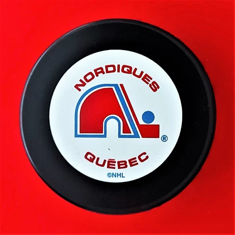 Quebec Nordiques Logo Puck Cover
