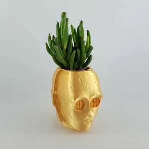 Star Wars C-3PO Planter Succulent Plant Pot Gift Decor Air Plant Cactus - Picture 1 of 10