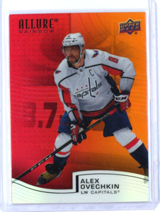 2021-22 ALEX OVECHKIN UPPER DECK ALLURE #R-100 RED ORANGE RAINBOW!!