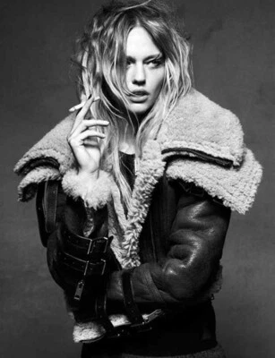 Sexy chaqueta de motociclista Burberry Prorsum pasarela aviador de piel de oveja 42 IT! Foto 1 de 4