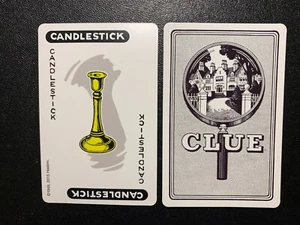 Clue Bookshelf Edition CANDLESTICK Weapon Card 2015 Hasbro - Picture 1 of 2