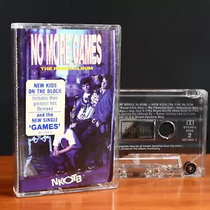 New Kids on the Block ~ No More Games Cassette w/ Front Sticker & Plastic Sleeve - Picture 1 of 14