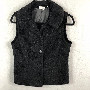 EP Pro Vest Womens Small Black Boucle Knit Golf Athletic Golf Pockets - Picture 1 of 7