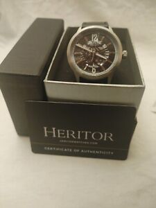 Heritor Dayne Leather Band Automatic Watch
