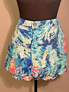 Lily Pulitzer Damen Gr. 4 Tennis Skort Taschen gewellter Saum Stretch - Bild 1 von 4