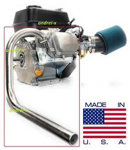 Mini Bike custom Exhaust Header Pipe for Predator 212cc & Honda GX200. - Picture 1 of 9