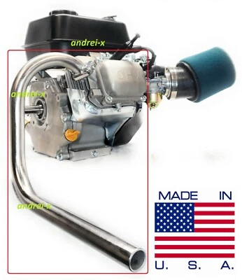 Tubo de escape personalizado mini bicicleta para Predator 212cc e Honda GX200. - Imagem 1 de 4