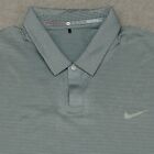 Nike Tiger Woods Golf Polo Shirt Mens XL Gray Short Sleeve FlexJet 